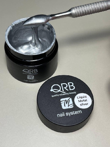 Гель-краска Liquid Metal Silver QRB, 5мл